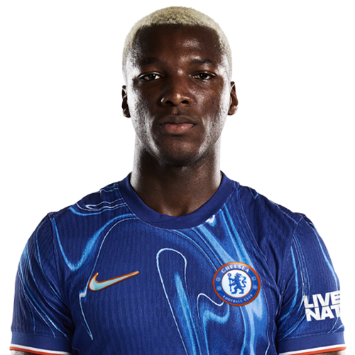 Moisés Caicedo in Chelsea kit