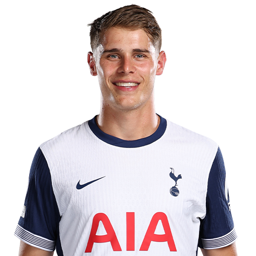 Micky van de Ven in Tottenham Hotspur kit