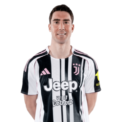Dušan Vlahović in Juventus kit