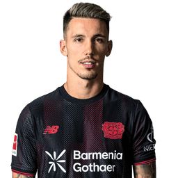 Alejandro Grimaldo in Bayer Leverkusen kit